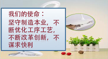 我們的使命：堅(jiān)守制造本業(yè)，不斷優(yōu)化工序工藝，不斷改革創(chuàng)新，不謀求快利
